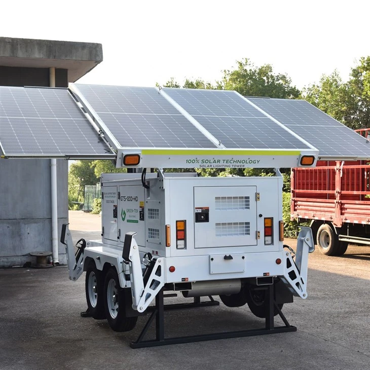 UST-600 Portable Industrial Trailer Type Solar Hybrid Light Tower